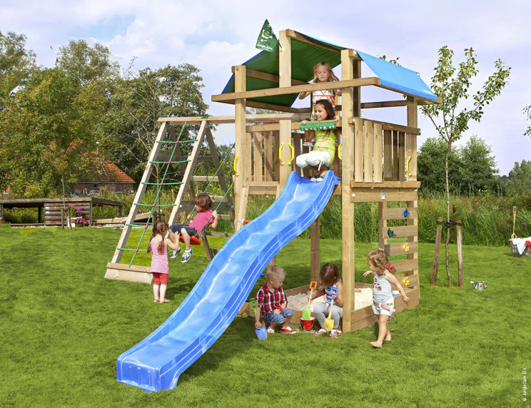 Jungle Fort | Wooden climbing frame with swing & climbing net Jungle Fort | Wooden climbing frame with swing & climbing net