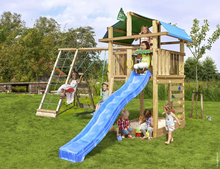 Jungle Fort | Wooden climbing frame with swings & climbing net Jungle Fort | Wooden climbing frame with swings & climbing net