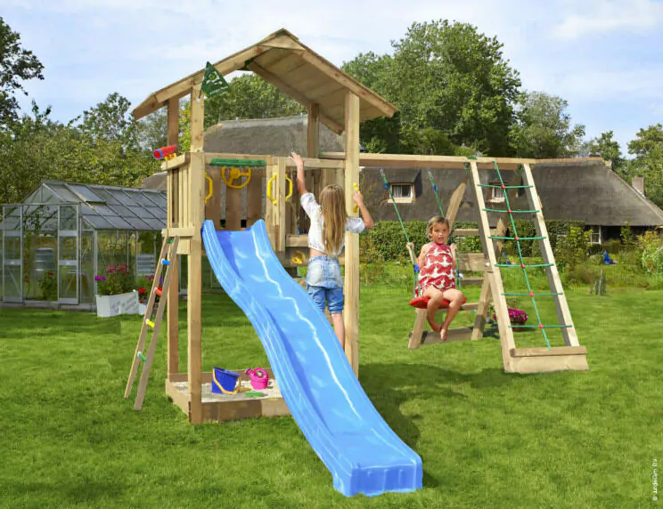 Jungle Sierra | Wooden climbing frame with swing & climbing net Jungle Sierra | Wooden climbing frame with swing & climbing net