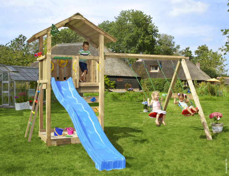 Jungle Sierra | Wooden climbing frame with double swing Jungle Sierra | Wooden climbing frame with double swing