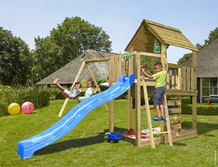 Jungle Cubby | Wooden climbing frame with double swing Jungle Cubby | Wooden climbing frame with double swing