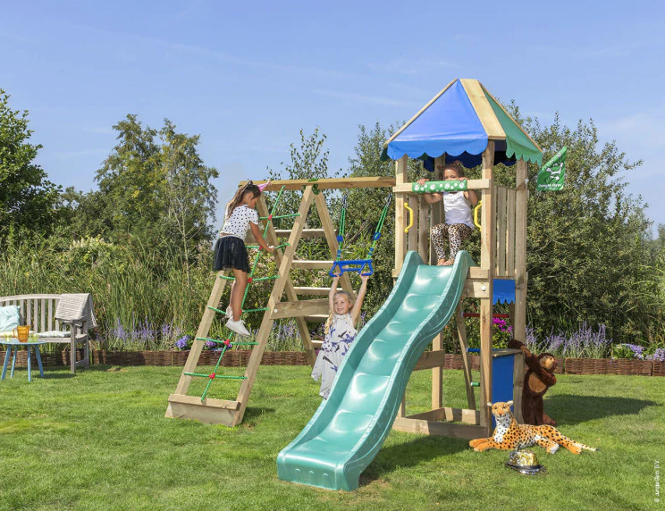 Jungle Cirque | Wooden climbing frame with swing & climbing net Jungle Cirque | Wooden climbing frame with swing & climbing net