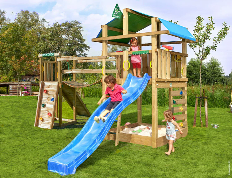 Jungle Fort | Wooden climbing frame with slide & clatter bridge Jungle Fort | Wooden climbing frame with slide & clatter bridge