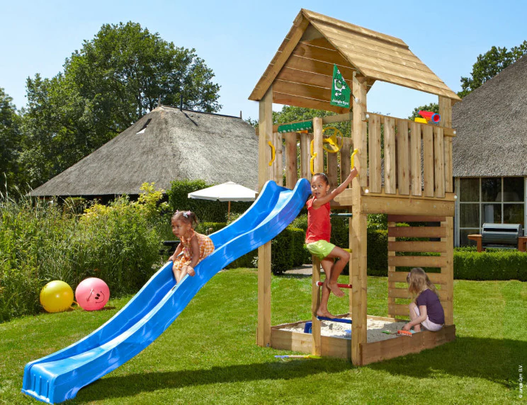 Jungle Cabin | Wooden climbing frame with slide Jungle Cabin | Wooden climbing frame with slide