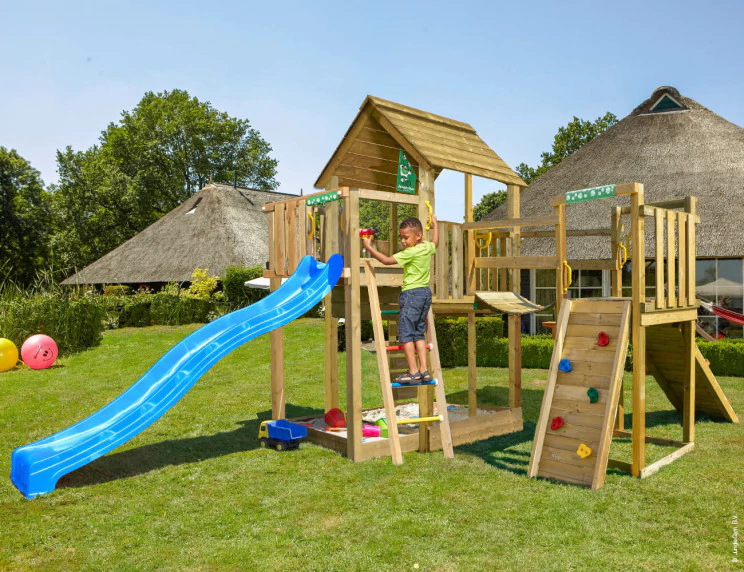 Jungle Cubby | Wooden climbing frame with slide & clatter bridge Jungle Cubby | Wooden climbing frame with slide & clatter bridge