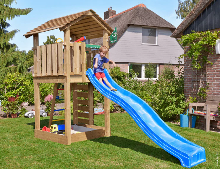 Jungle Cottage | Wooden climbing frame with slide Jungle Cottage | Wooden climbing frame with slide