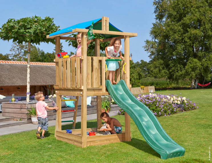 Jungle Hut | Wooden climbing frame with slide Jungle Hut | Wooden climbing frame with slide