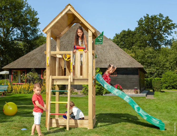 Jungle Club | Wooden climbing frame with slide Jungle Club | Wooden climbing frame with slide