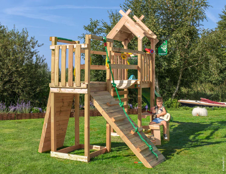 Jungle Totem | Wooden climbing frame with slide & clatter bridge Jungle Totem | Wooden climbing frame with slide & clatter bridge