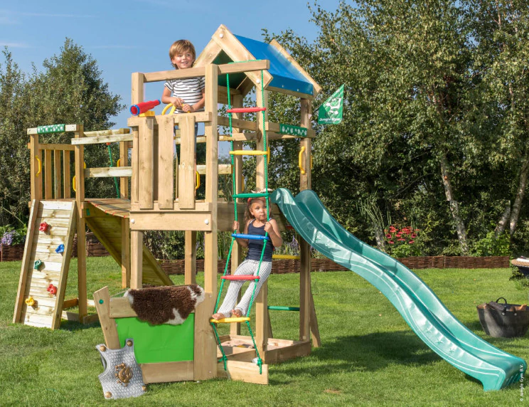 Jungle Viking | Wooden climbing frame with slide & clatter bridge Jungle Viking | Wooden climbing frame with slide & clatter bridge