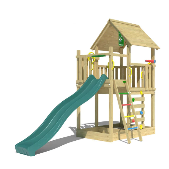 Jungle Cubby | Wooden climbing frame with slide Jungle Cubby | Wooden climbing frame with slide