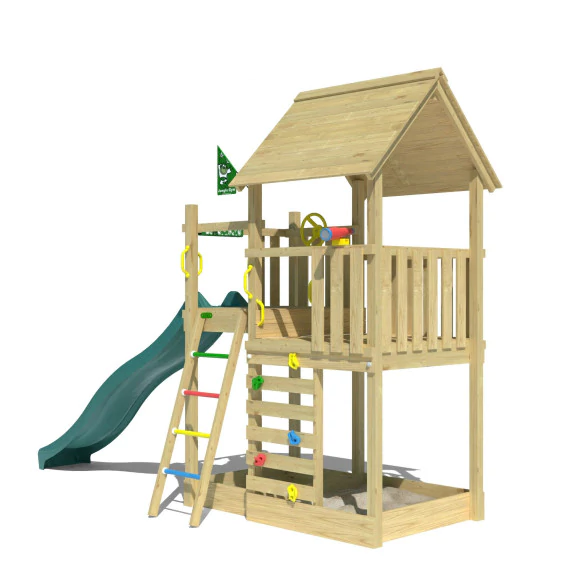 Jungle Cubby | Wooden climbing frame with slide Jungle Cubby | Wooden climbing frame with slide