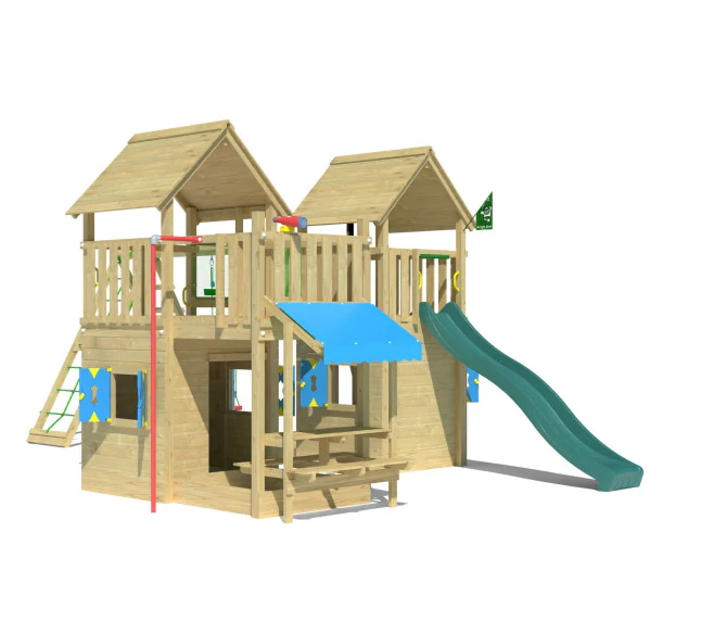 Jungle Titan | Tower playhouse with swings & climbing net Jungle Titan | Tower playhouse with swings & climbing net