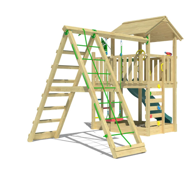 Jungle Chateau | Wooden climbing frame with swing & climbing net Jungle Chateau | Wooden climbing frame with swing & climbing net