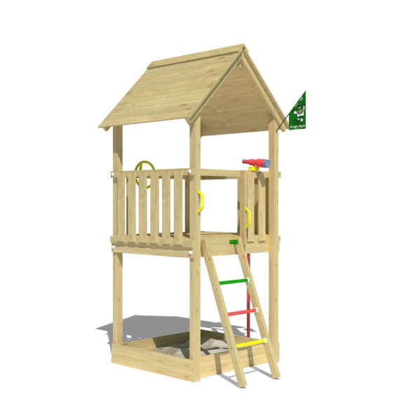 Jungle Club | Wooden climbing frame with fireman's pole Jungle Club | Wooden climbing frame with fireman's pole