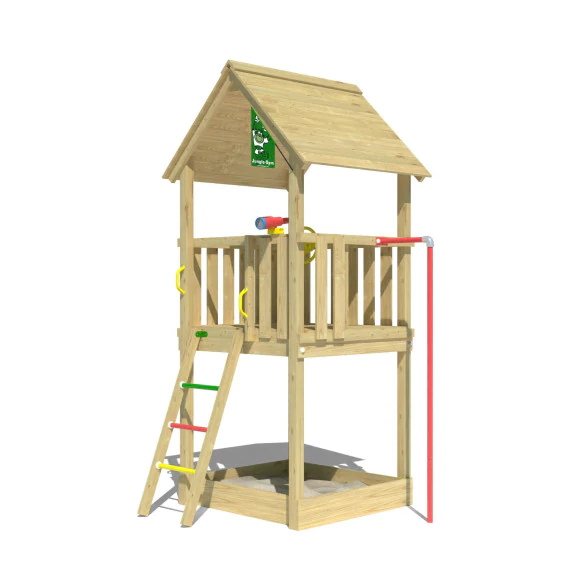 Jungle Club | Wooden climbing frame with fireman's pole Jungle Club | Wooden climbing frame with fireman's pole