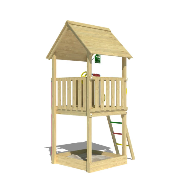 Jungle Club | Wooden climbing frame with fireman's pole Jungle Club | Wooden climbing frame with fireman's pole