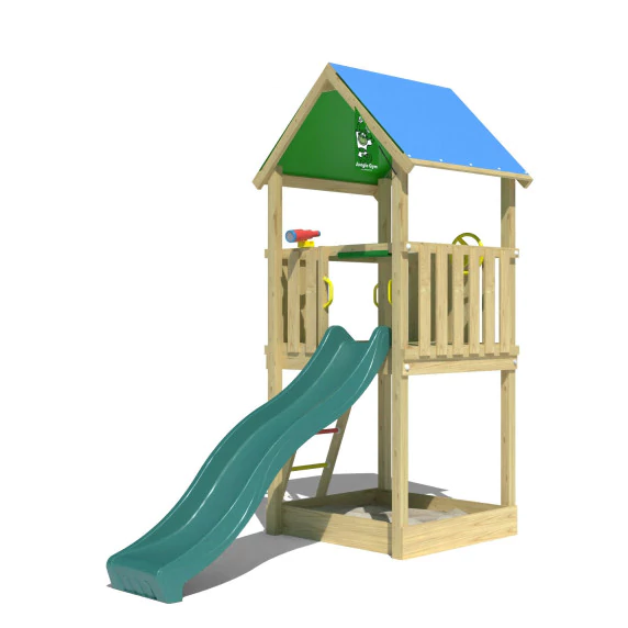 Jungle Castle | Wooden climbing frame with slide Jungle Castle | Wooden climbing frame with slide