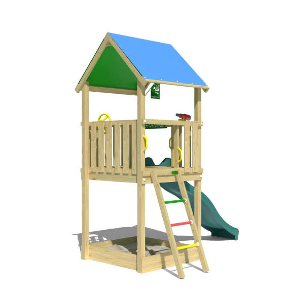 Jungle Castle | Wooden climbing frame with slide Jungle Castle | Wooden climbing frame with slide