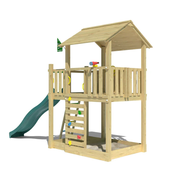 Jungle Chalet | Wooden climbing frame with slide Jungle Chalet | Wooden climbing frame with slide