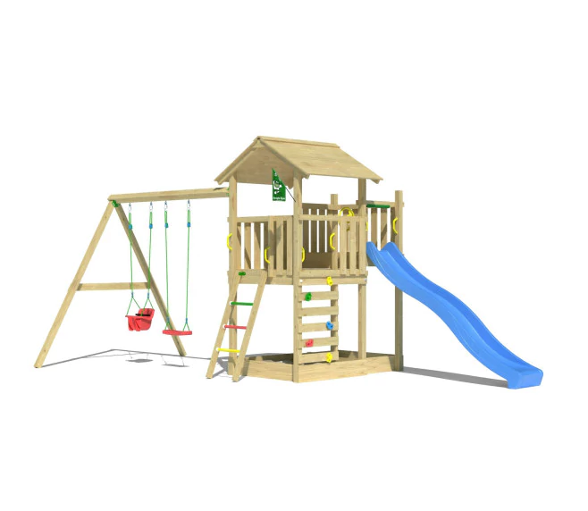 Jungle Arbour | Wooden climbing frame with double swing Jungle Arbour | Wooden climbing frame with double swing