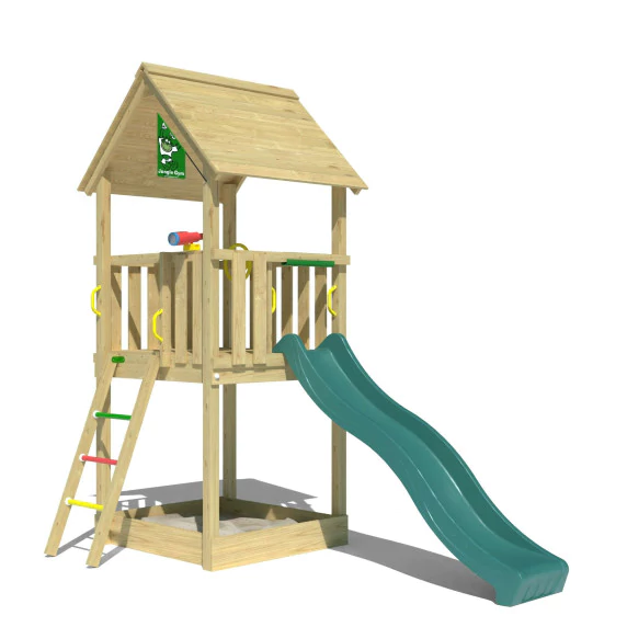 Jungle Club | Wooden climbing frame with slide Jungle Club | Wooden climbing frame with slide