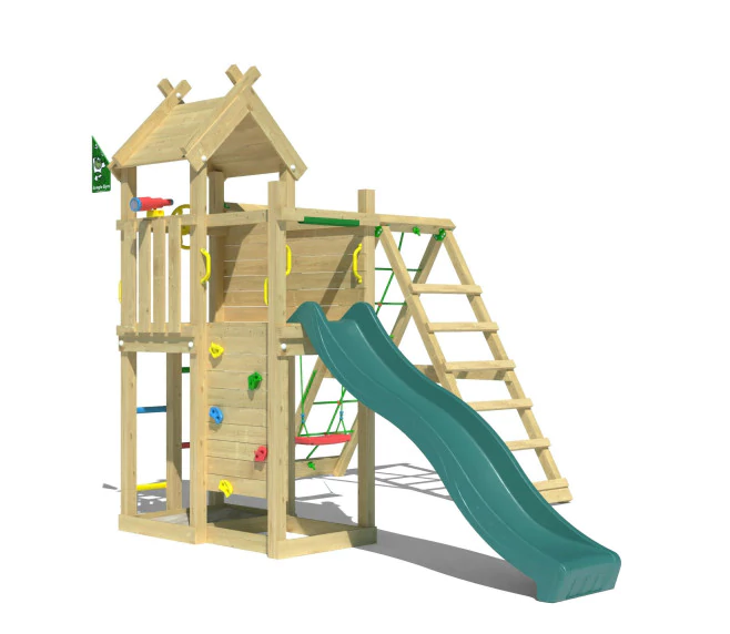 Jungle Quest | Wooden climbing frame with swing & climbing net Jungle Quest | Wooden climbing frame with swing & climbing net