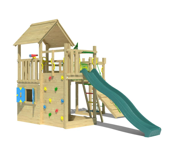 Jungle Olympus | Wooden climbing frame with slide Jungle Olympus | Wooden climbing frame with slide