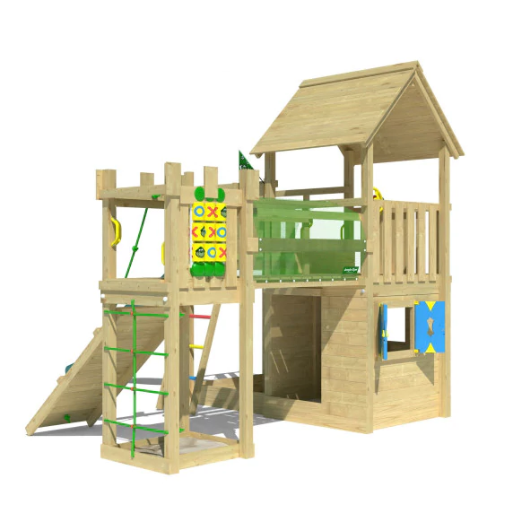 Jungle Olympus | Wooden climbing frame with slide Jungle Olympus | Wooden climbing frame with slide