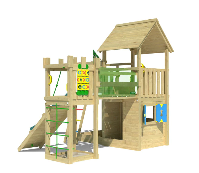 Jungle Olympus | Wooden climbing frame with slide Jungle Olympus | Wooden climbing frame with slide