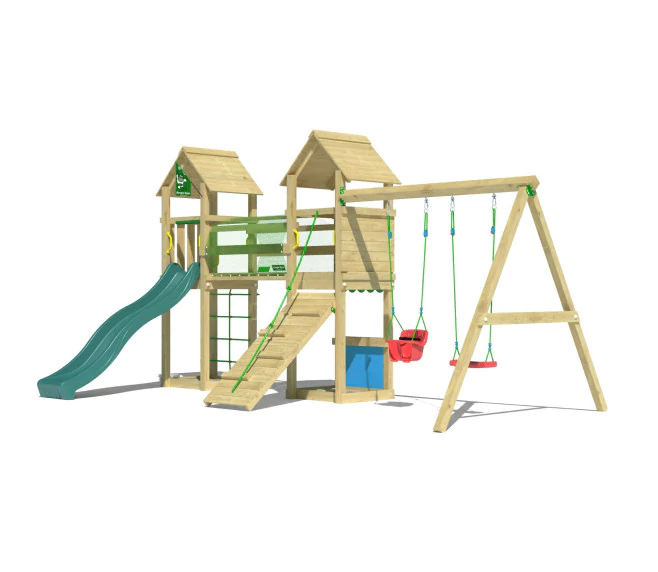 Jungle Darwin | Wooden climbing frame with double swing Jungle Darwin | Wooden climbing frame with double swing