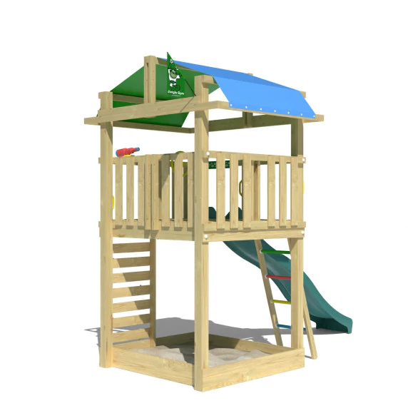 Jungle Fort | Wooden climbing frame with slide Jungle Fort | Wooden climbing frame with slide