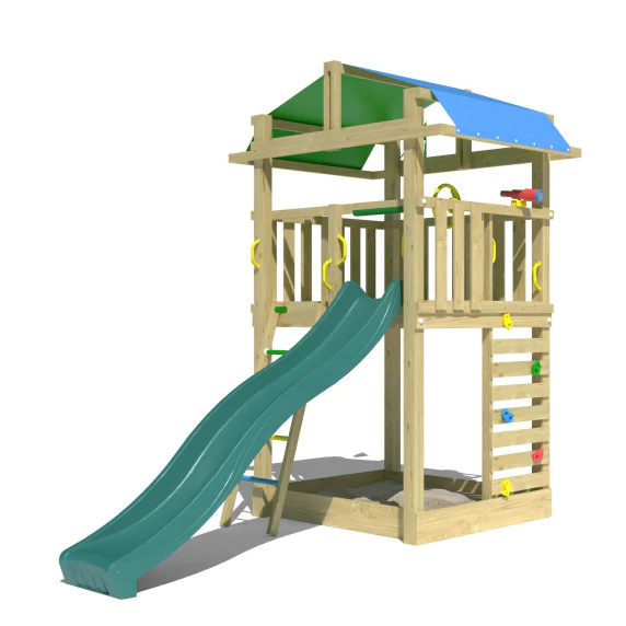 Jungle Fort | Wooden climbing frame with slide Jungle Fort | Wooden climbing frame with slide