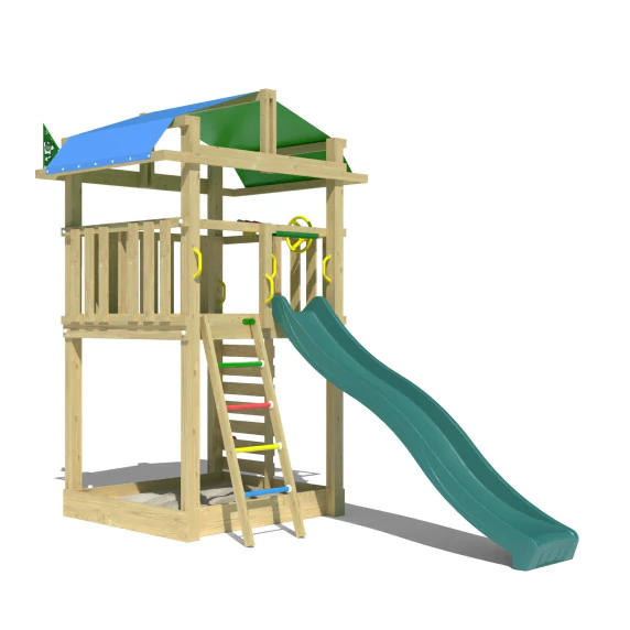 Jungle Fort | Wooden climbing frame with slide Jungle Fort | Wooden climbing frame with slide