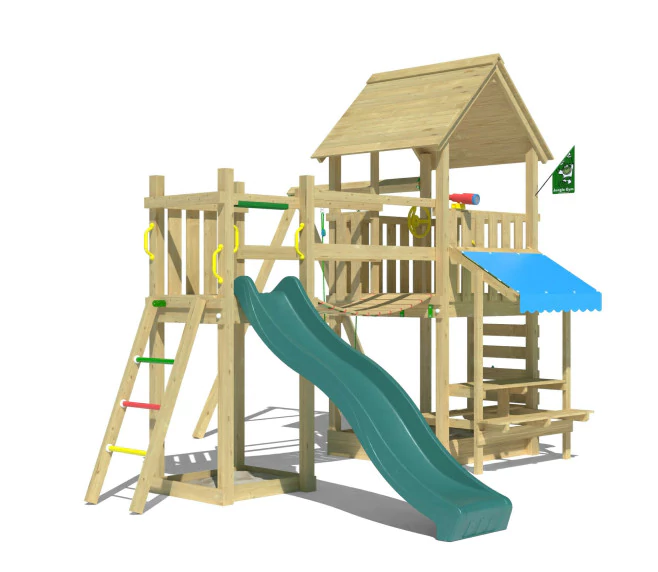 Jungle Bay | Wooden climbing frame with swing Jungle Bay | Wooden climbing frame with swing
