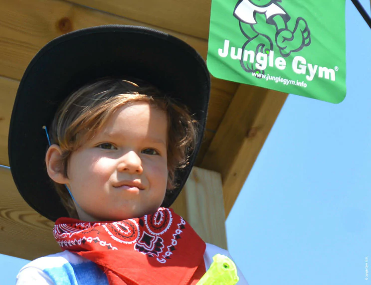 Jungle Club | Wooden climbing frame with fireman's pole Jungle Club | Wooden climbing frame with fireman's pole