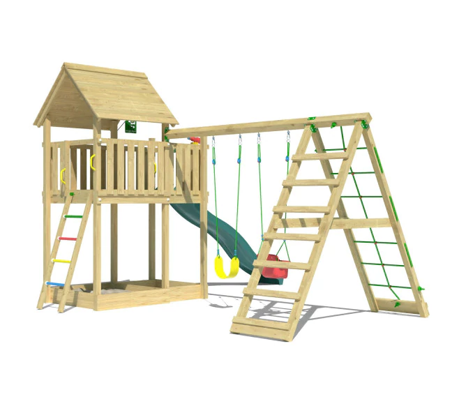 Jungle Canopy | Wooden climbing frame with swings & climbing net Jungle Canopy | Wooden climbing frame with swings & climbing net