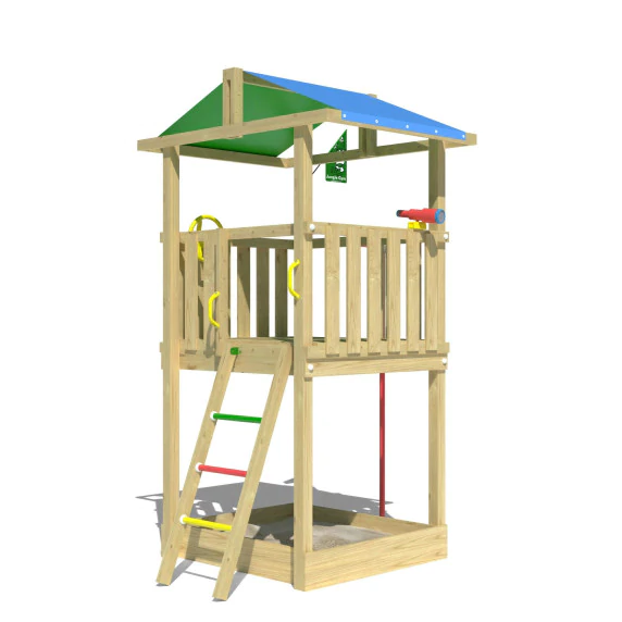 Jungle Hut | Wooden climbing frame with fireman's pole Jungle Hut | Wooden climbing frame with fireman's pole