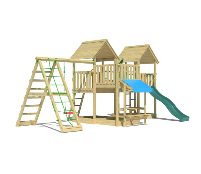 Jungle Luxor | Wooden climbing frame with swing & climbing net Jungle Luxor | Wooden climbing frame with swing & climbing net