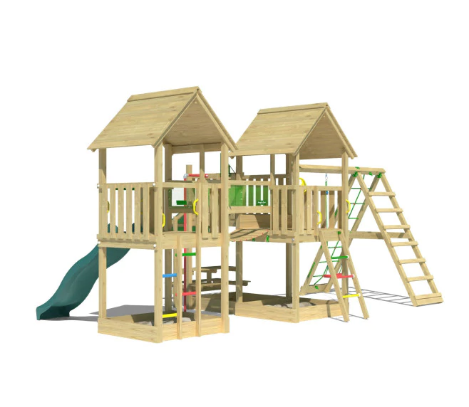 Jungle Luxor | Wooden climbing frame with swing & climbing net Jungle Luxor | Wooden climbing frame with swing & climbing net