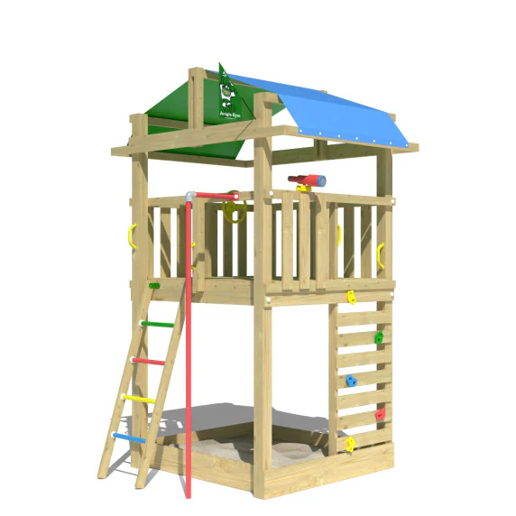 Jungle Fort | Wooden climbing frame with fireman's pole Jungle Fort | Wooden climbing frame with fireman's pole