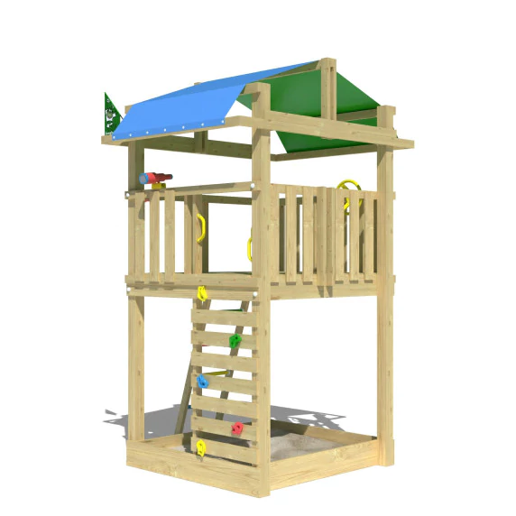 Jungle Fort | Wooden climbing frame with fireman's pole Jungle Fort | Wooden climbing frame with fireman's pole