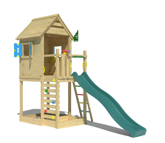 Jungle Oasis | Tower playhouse with slide Jungle Oasis | Tower playhouse with slide