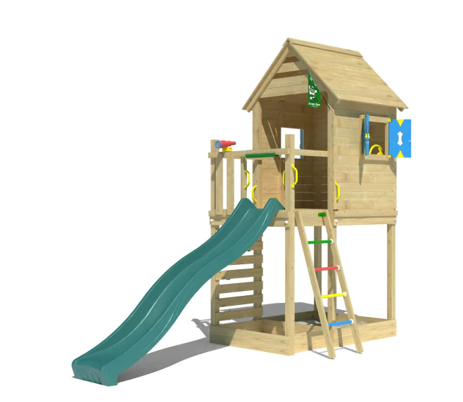 Jungle Oasis | Tower playhouse with slide Jungle Oasis | Tower playhouse with slide
