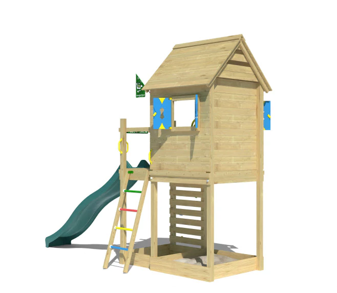 Jungle Oasis | Tower playhouse with slide Jungle Oasis | Tower playhouse with slide