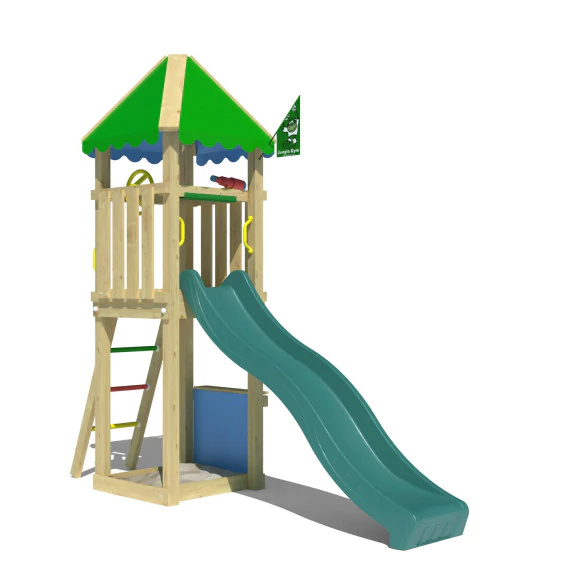 Jungle Cirque | Wooden climbing frame with slide & market stall Jungle Cirque | Wooden climbing frame with slide & market stall