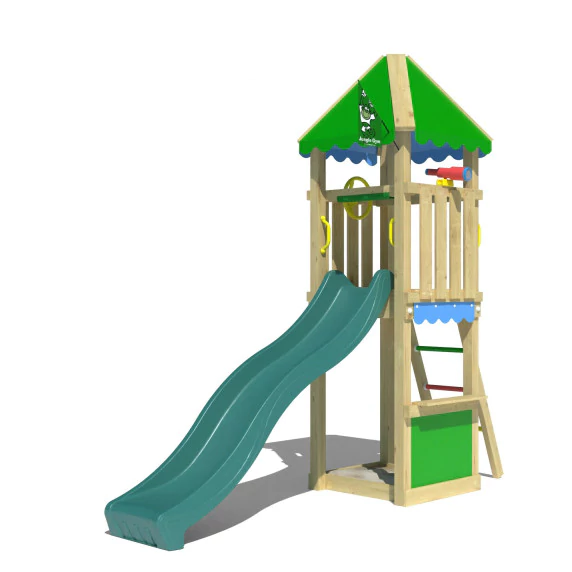 Jungle Cirque | Wooden climbing frame with slide & market stall Jungle Cirque | Wooden climbing frame with slide & market stall