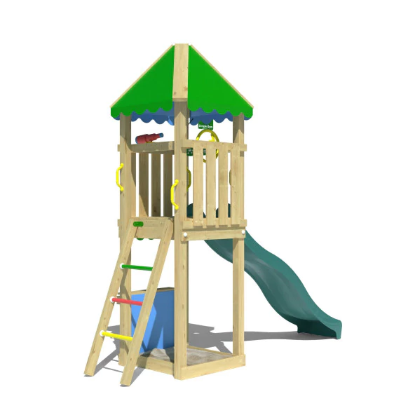 Jungle Cirque | Wooden climbing frame with slide & market stall Jungle Cirque | Wooden climbing frame with slide & market stall