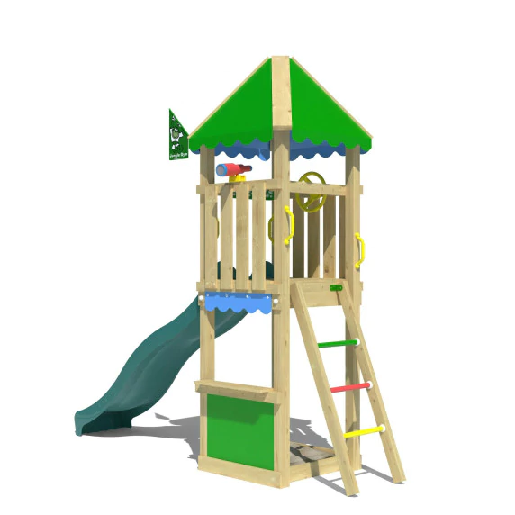 Jungle Cirque | Wooden climbing frame with slide & market stall Jungle Cirque | Wooden climbing frame with slide & market stall