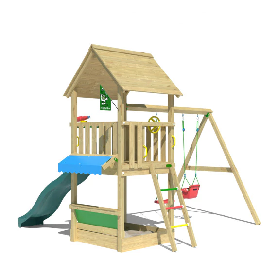 Jungle Suite | Wooden climbing frame with double swing Jungle Suite | Wooden climbing frame with double swing